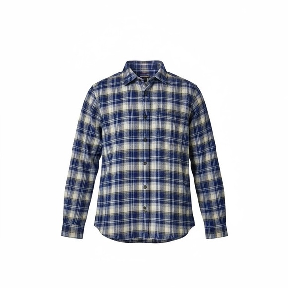 Patagonia Flannel Button Front Long Sleeve Shirt Womens Size Med Blue Activewear - Picture 7 of 7